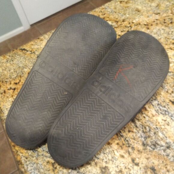 Adidas Adilette Shower Slide 3-Stripes Core Black Slip On Sandals GZ3772 Size 14 - Picture 7 of 9